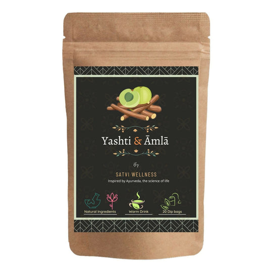 Satvi Wellness Yashtimadhu Amla Tea | Yashti Amala | Blend Of Liquorice And Indian Gooseberry | Herbal Tea