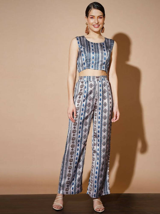 Myshka Multi Printed Co-Ords For Women - Swadesiicart