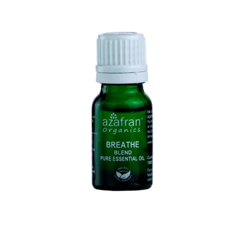 Azafran Organics Breathe Blend Pure Essential Oil - Swadesiicart