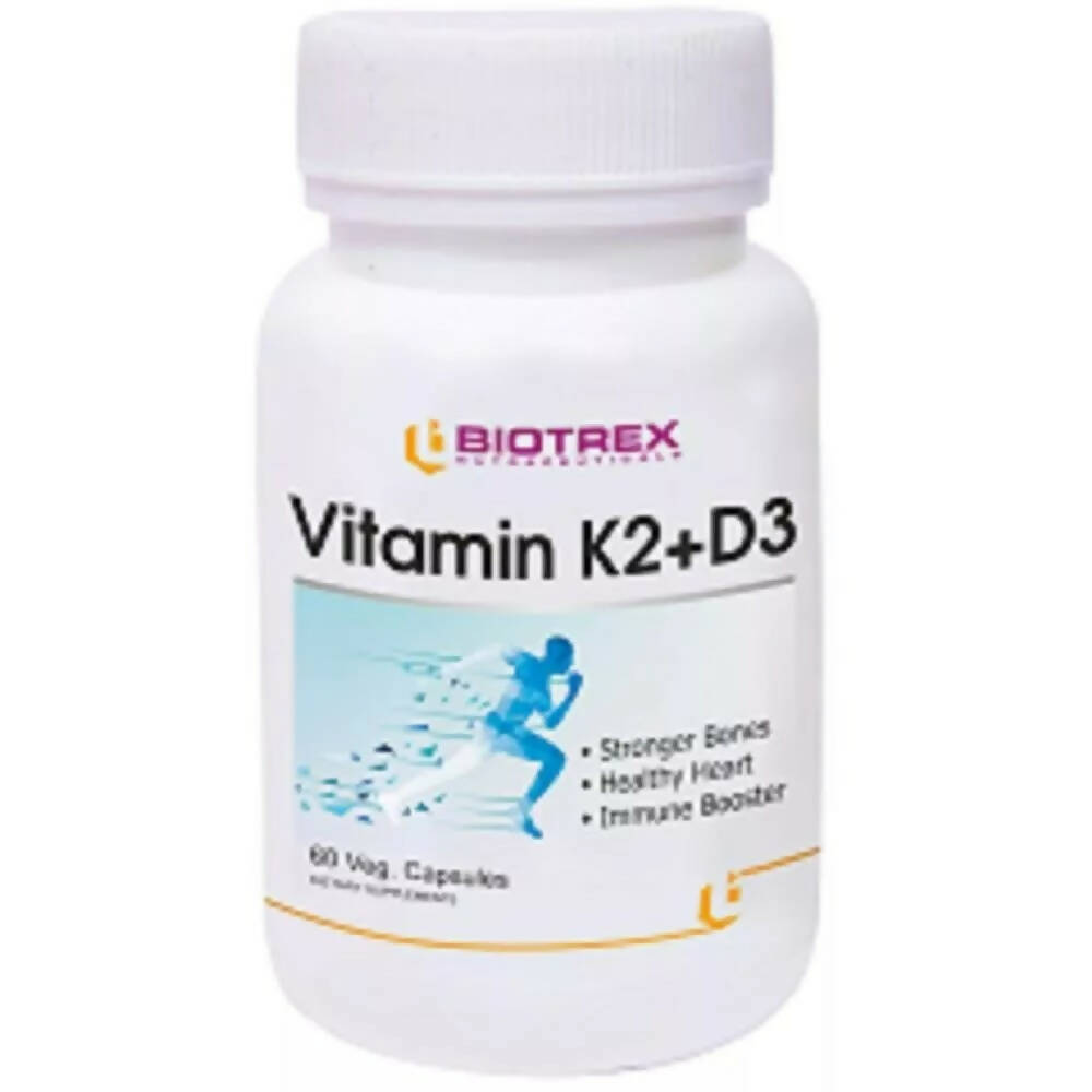 Biotrex Vitamin K2+D3 Veg Capsules | Swadesiicart