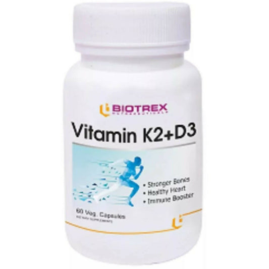 Biotrex Vitamin K2+D3 Veg Capsules | Swadesiicart