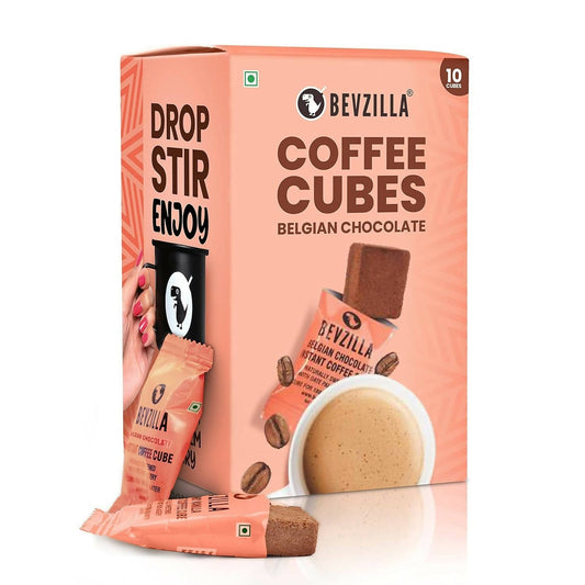 Bevzilla Instant Coffee Cubes Pack with Organic Date Palm Jaggery - Belgian Chocolate | Swadesiicart