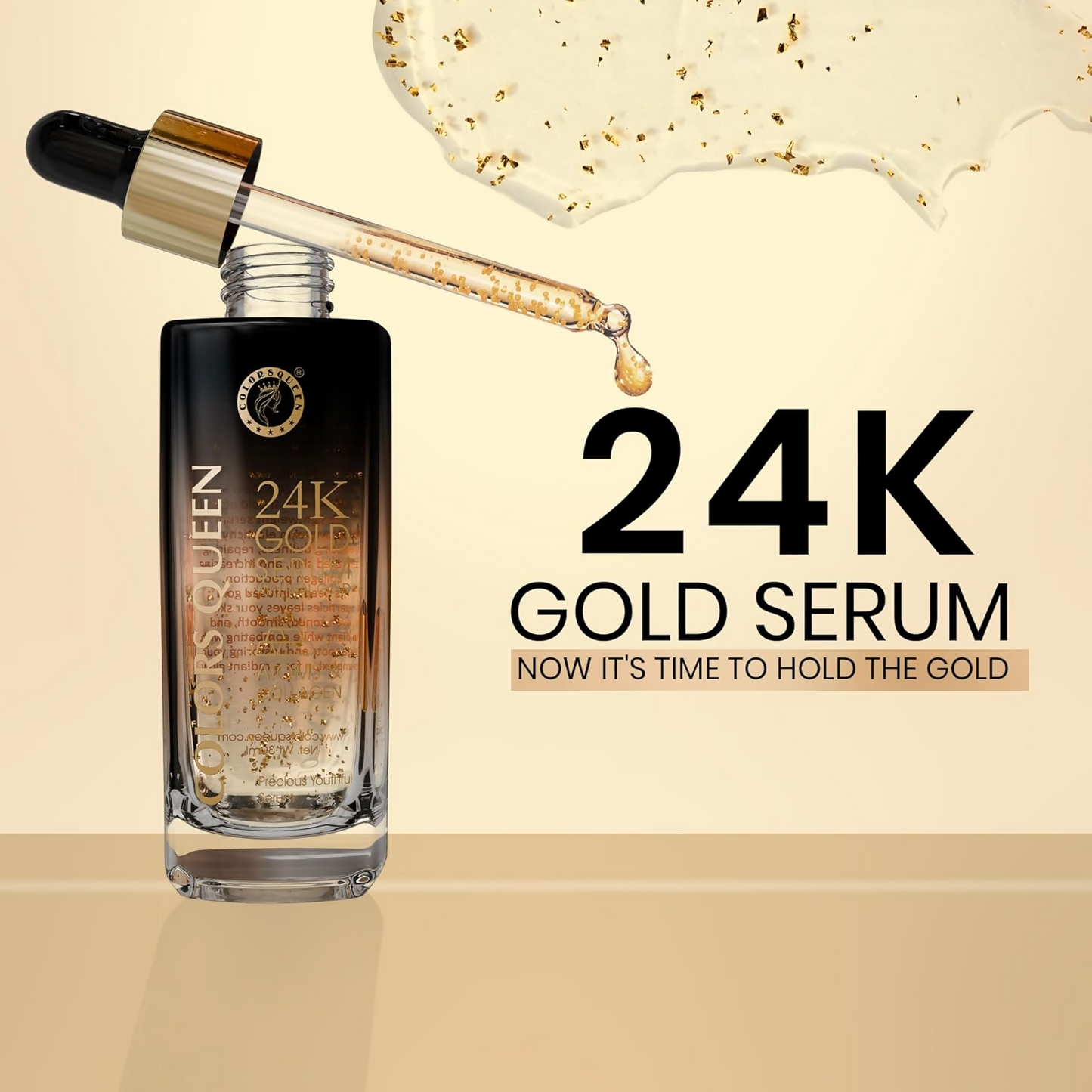 Colors Queen 24K Gold Serum With Niacinamide For Glowing Skin | Swadesiicart
