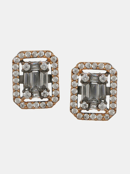 Rose Gold Diamond Studs- Ruby Raang
