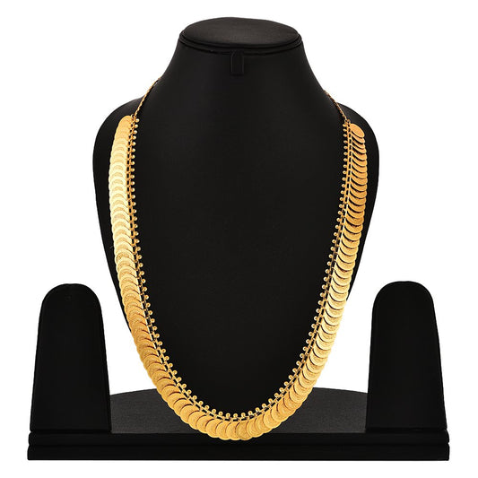 Gold-Polished Alloy Temple Jewellery Chain - The Pari | Swadesiicart