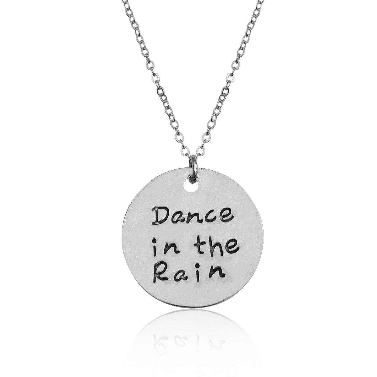Silver-Plated Alloy Stainless Steel Love Quote Pendant Necklace - The Pari | Swadesiicart