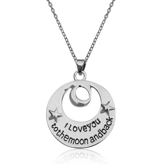 Silver-Plated Alloy Stainless Steel Love Quote Pendant Necklace - The Pari | Swadesiicart