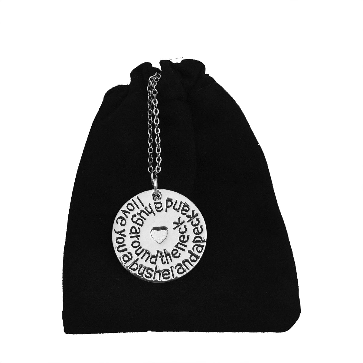 Silver-Plated Alloy Stainless Steel Love Quote Pendant Necklace - The Pari | Swadesiicart