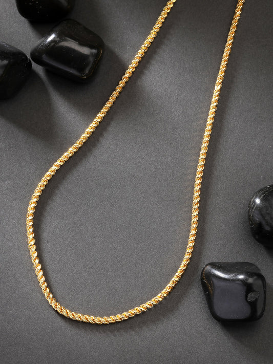 NVR Men's Gold-Polished Stainless Steel Chain - NR Retail-NVR