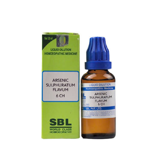 SBL Homeopathy Arsenic Sulphuratum Flavum Dilution | Swadesiicart
