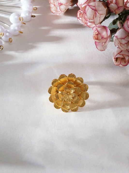 Golden Ring (Gold) - Ruby Raang | Swadesiicart
