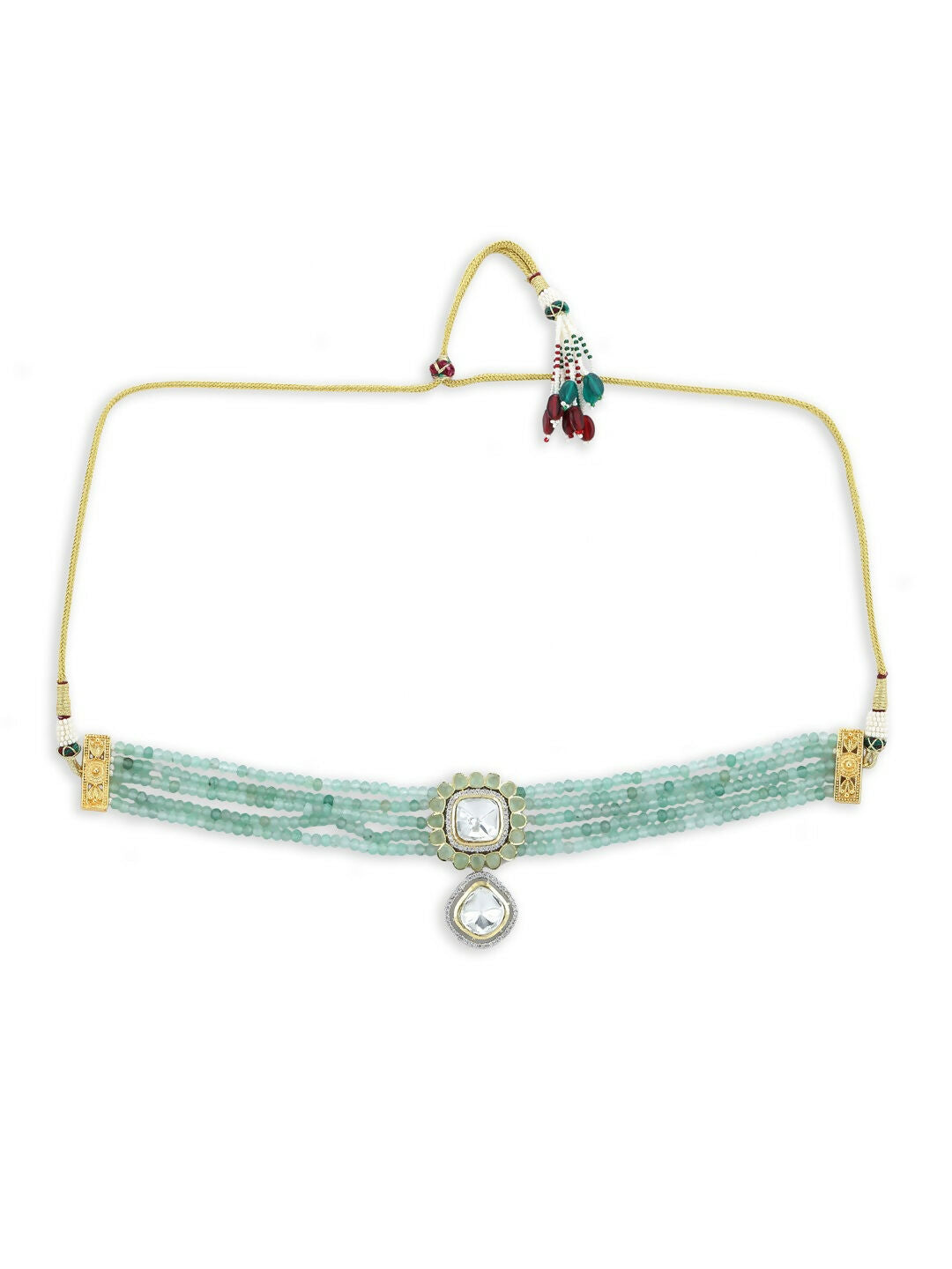 Green Kundan Choker - Ruby Raang | Swadesiicart