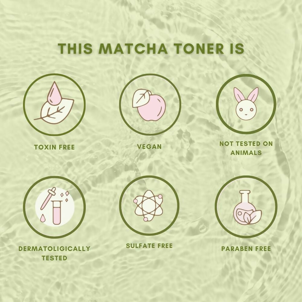 The Skin Diet Company Matcha Green Tea Toner Hydrates, Clarifies Pores, Alcohol-Free, For Oily Skin | Swadesiicart
