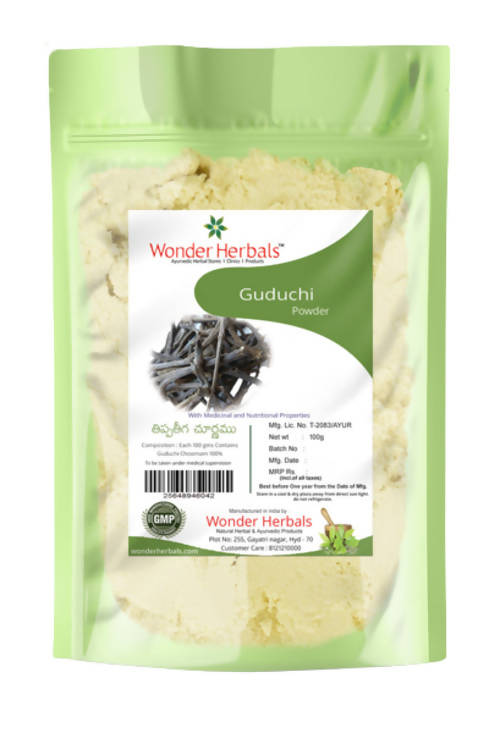 Wonder Herbals Thippa Theega (Giloy,Amrita,Guduchi) Powder | Swadesiicart