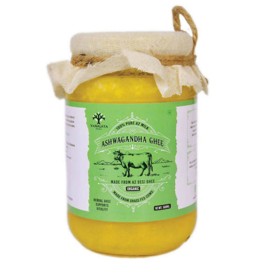 Vanalaya Organic Ashwagandha Infused Desi Cow Ghee | Organic Desi Cow Ghee | A2 Ghee | Pure Organic Cow Ghee | Swadesiicart