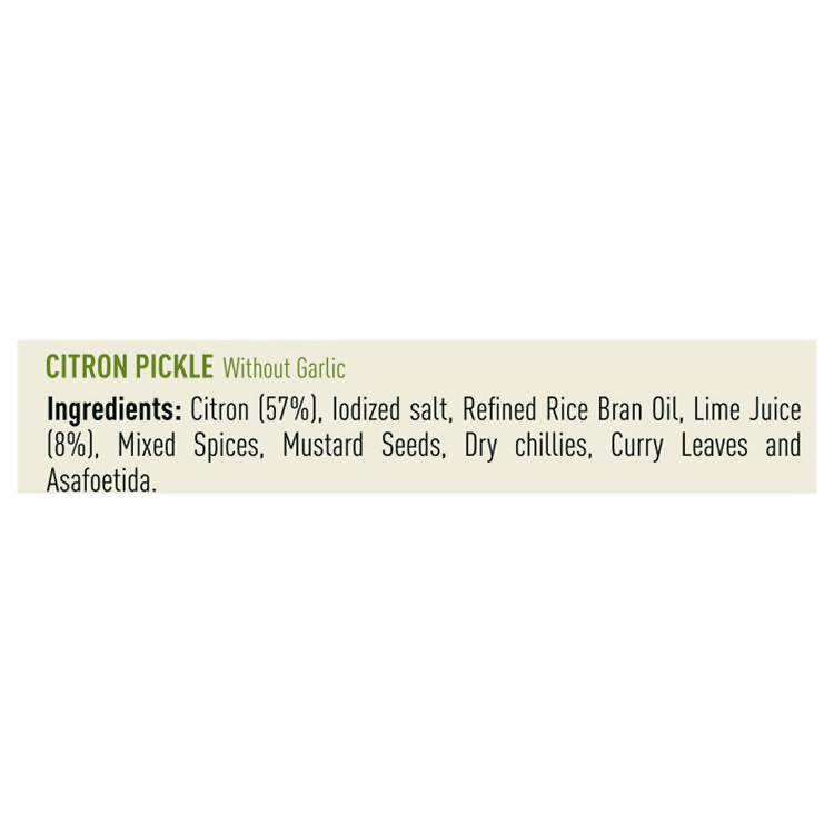 Priya Citron Pickle Without Garlic | Swadesiicart