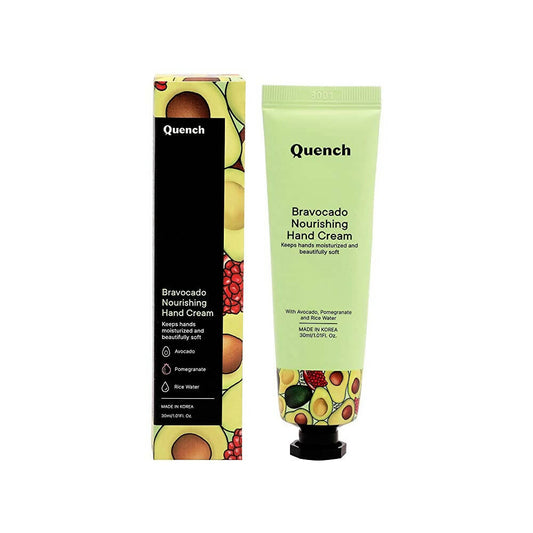 Quench Botanics Bravocado Nourishing Hand Cream With Avocado, Rice Water & Pomegranate, Korean Beauty | Swadesiicart