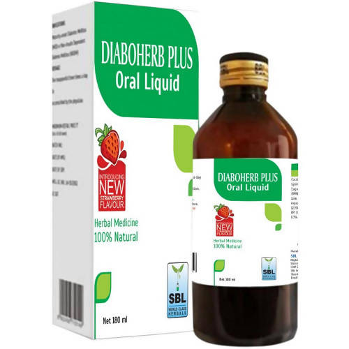 SBL Homeopathy Diaboherb Plus Oral Liquid - Strawberry Flavor | Swadesiicart