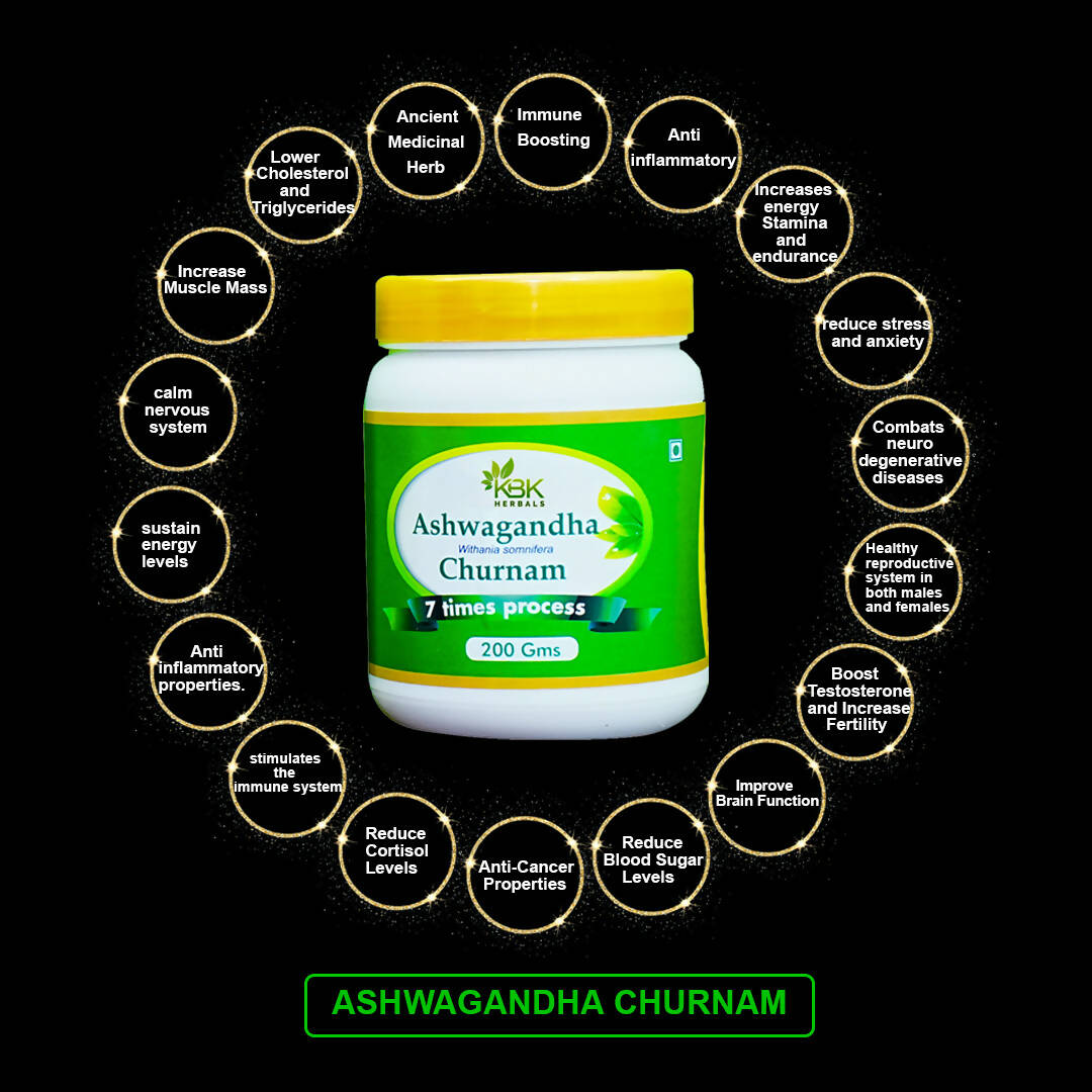 KBK Herbals Ashwagandha Churnam - Swadesiicart