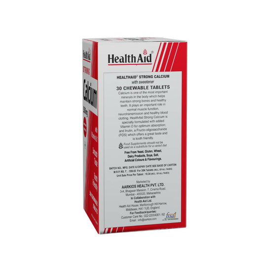 HealthAid Strong Calcium 500 mg Chewable Tablets - Swadesiicart