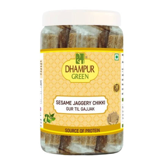 Dhampur Green Sesame Jaggery Chikki | Swadesiicart