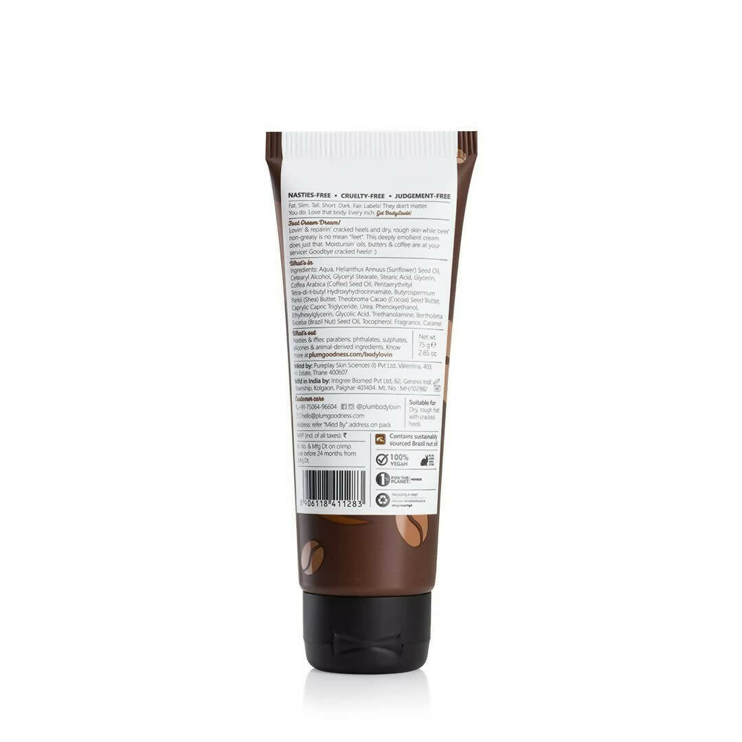 Plum BodyLovin' Coffee Wake-a-ccino Foot Cream - Swadesiicart