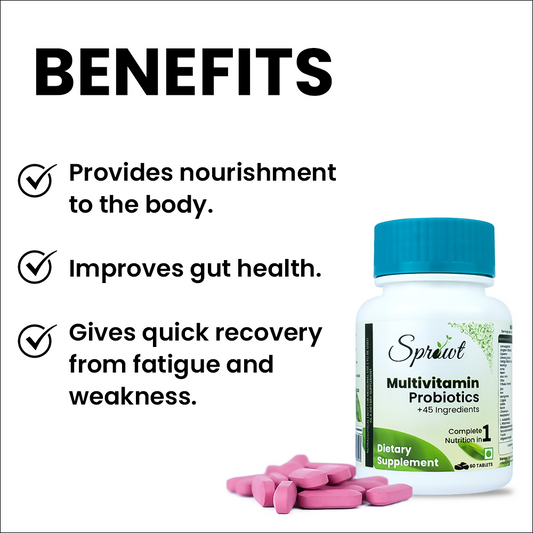 Sprowt Multivitamin With Probiotics Capsules - Swadesiicart