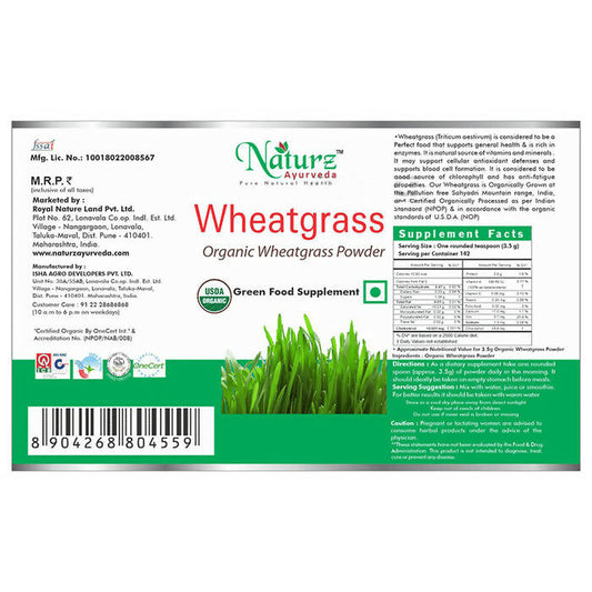 Naturz Ayurveda Wheatgrass Powder | Swadesiicart