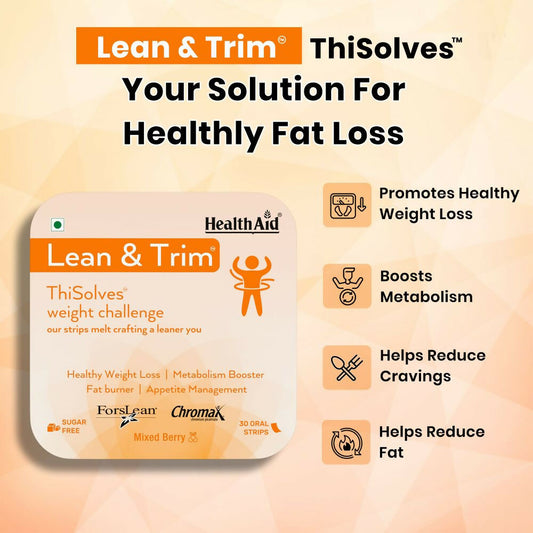HealthAid Lean & Tirm ThiSolves Oral Strips - Swadesiicart