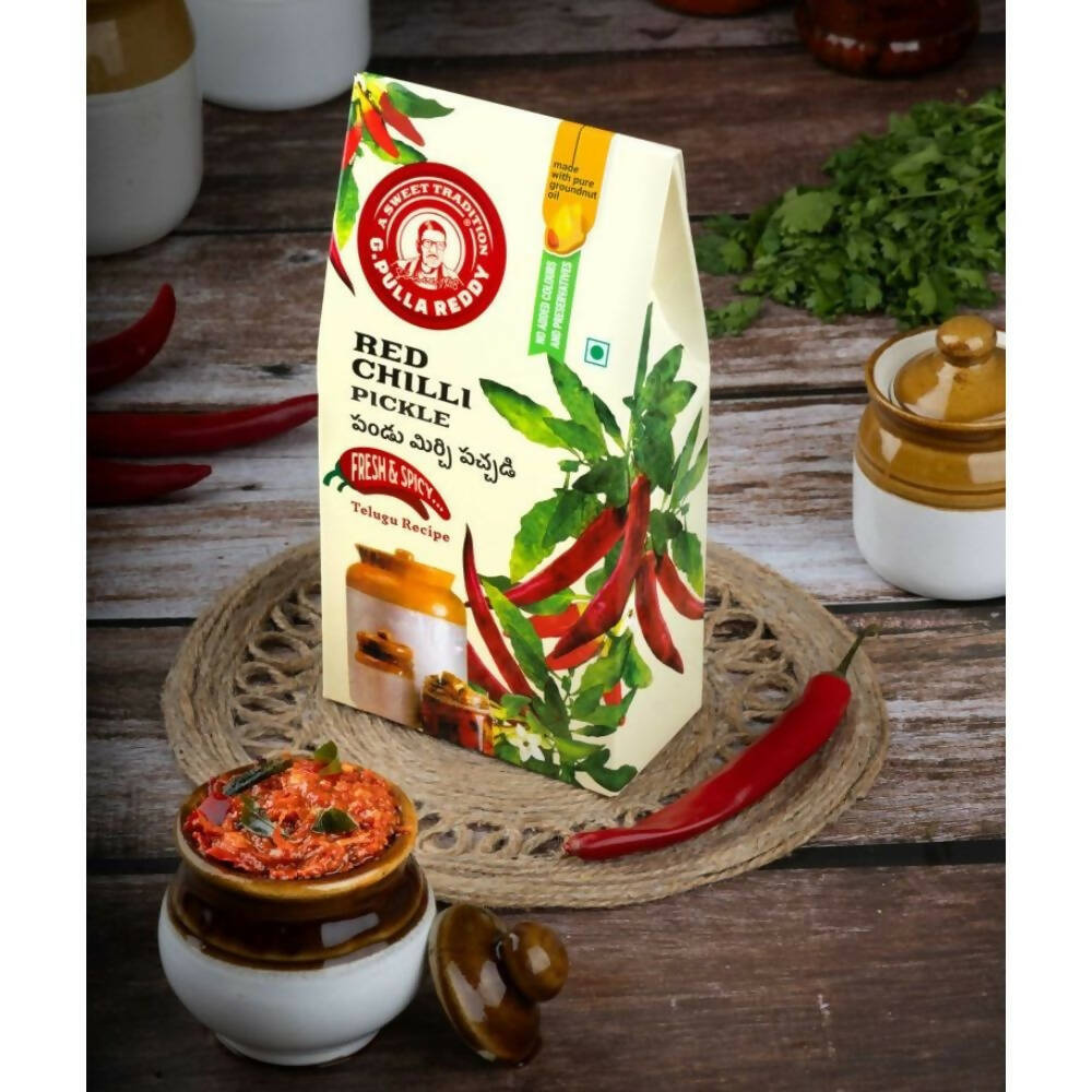 Pulla Reddy Red Chili Pickle - Swadesiicart