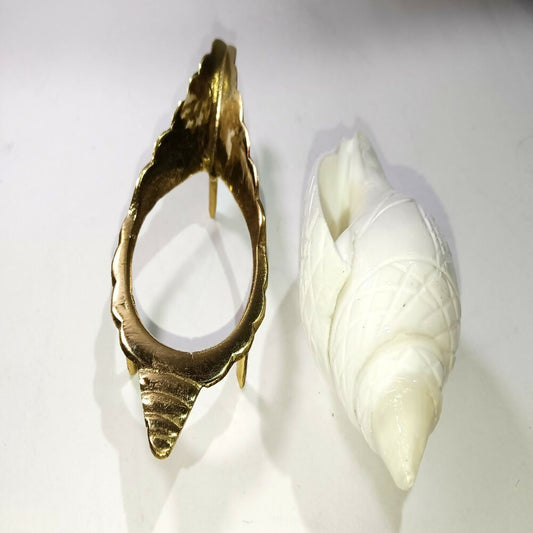 Brass Jal Shankha With Stand | Swadesiicart