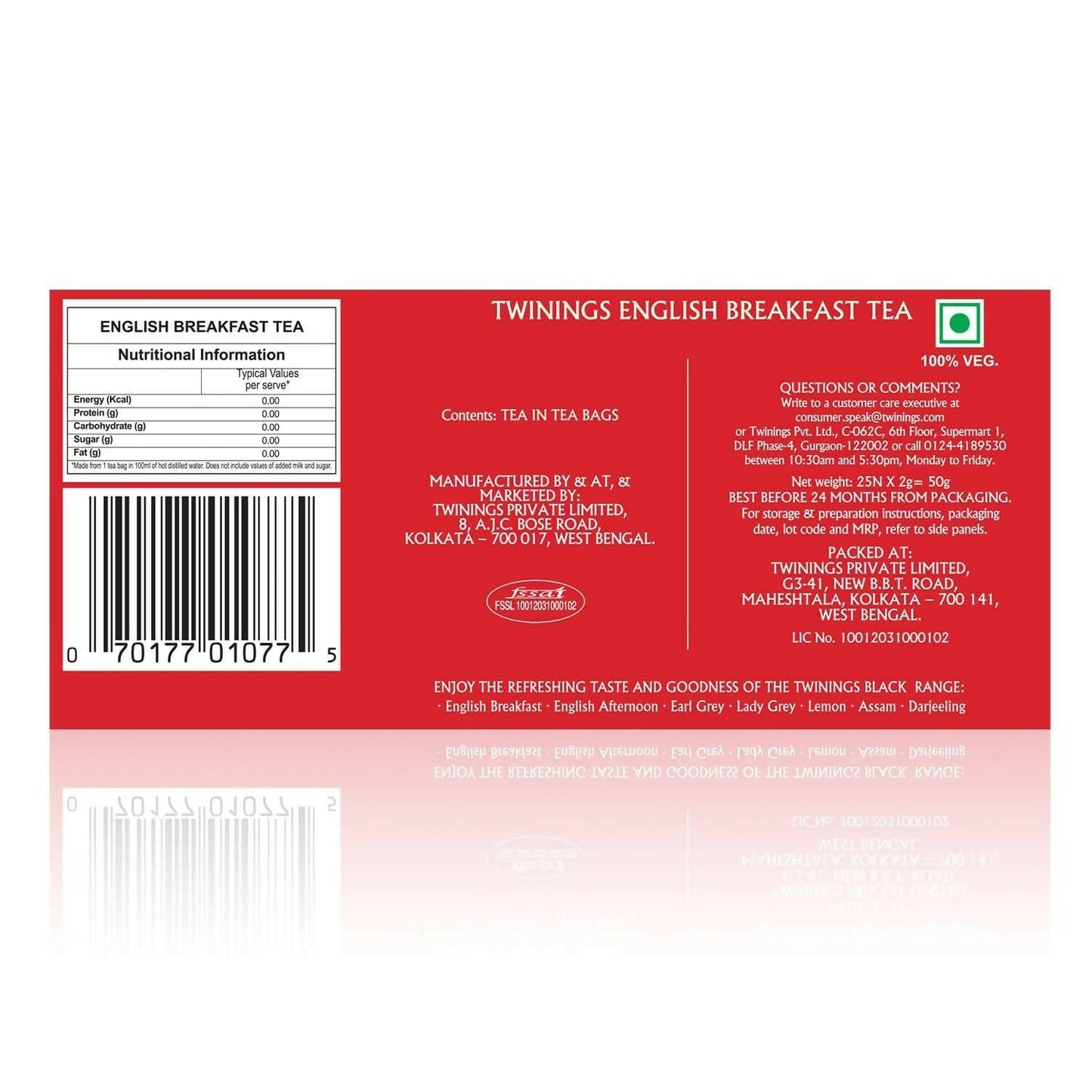 Twinings English Breakfast Tea Tea Bags - Swadesiicart