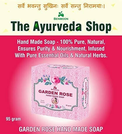 Benmoon Ayurveda Garden Rose Hand Made Soap - Swadesiicart
