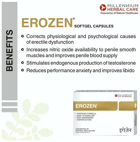 Millennium Herbal Care Erozen Softgel Capsules - Swadesiicart