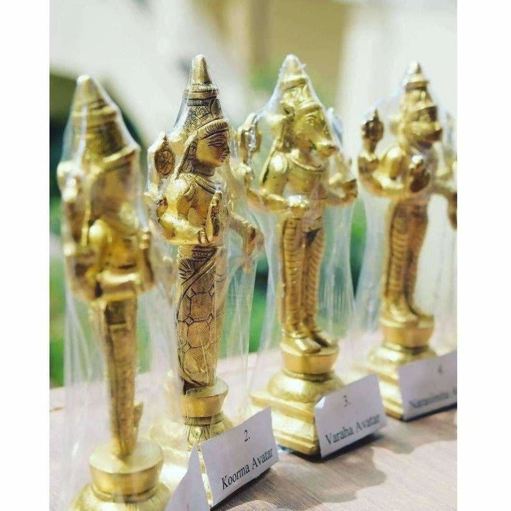 Dasavathara 10 Avathara's of Lord Vishnu-Brass Statue Set - Swadesiicart
