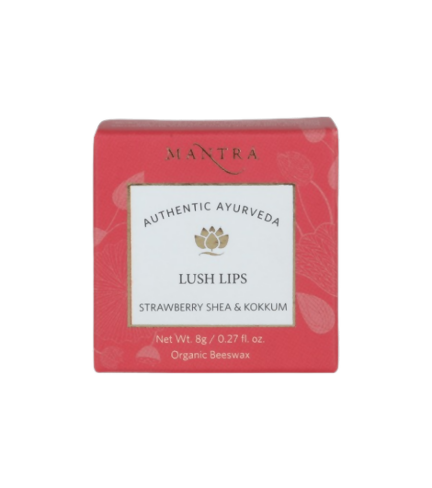 Mantra Herbal Lush Lips Strawberry, Shea & Kokkum - Swadesiicart