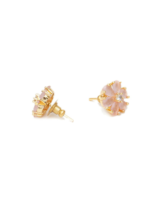 stone stud (peach) - Ruby Raang - Ruby Raang Studio
