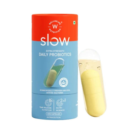 Wellbeing Nutrition Slow Daily Probiotics Capsules - Nutritionalab Private Limited