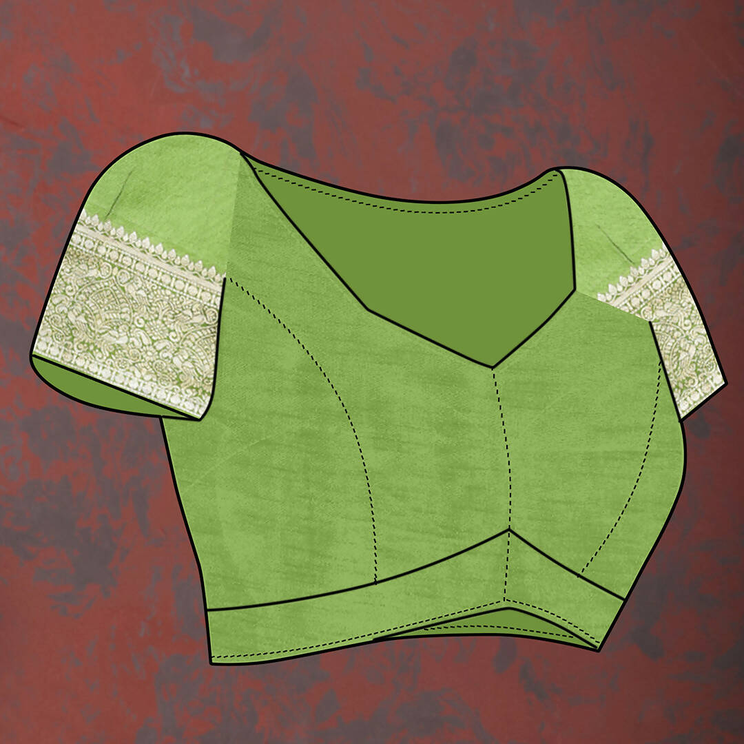 Lorenvalley Fashion Parotgreen Soft Silk Woven Design Gold Zari Weaving Saree - Swadesiicart