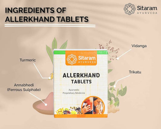 Sitaram Ayurveda Allerkhand Tablets - Swadesiicart