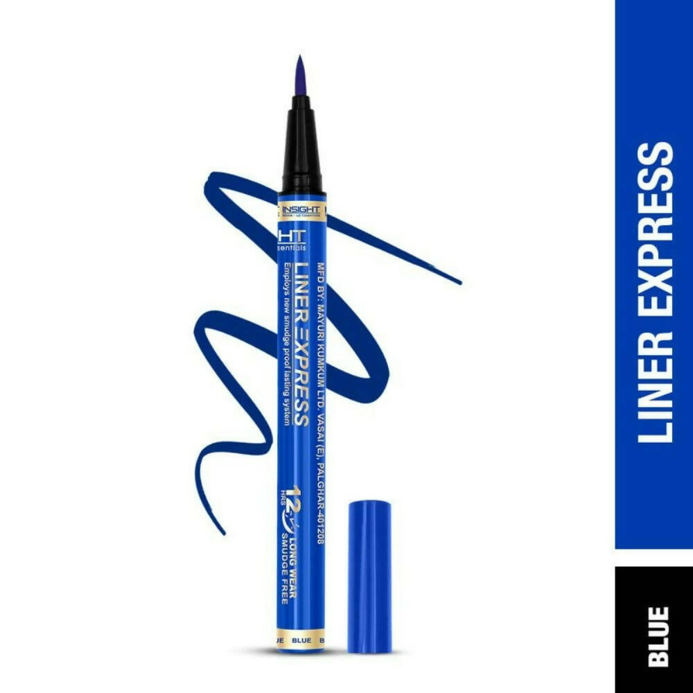Insight Cosmetics Liner Express Eye Pen Smudge Proof Eye Makeup (Blue) - Swadesiicart