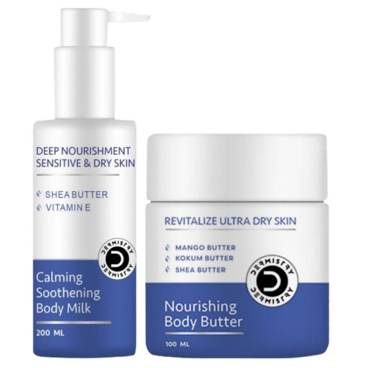Dermistry Sensitive & Dry Skin Calming Body Butter & Body Milk Lotion - Swadesiicart