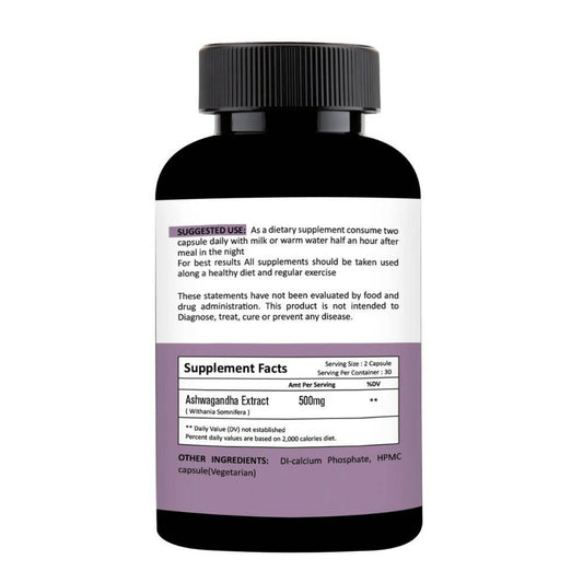 Nutracology Ashwagandha Tablets For Stamina Energy and Strength - Swadesiicart