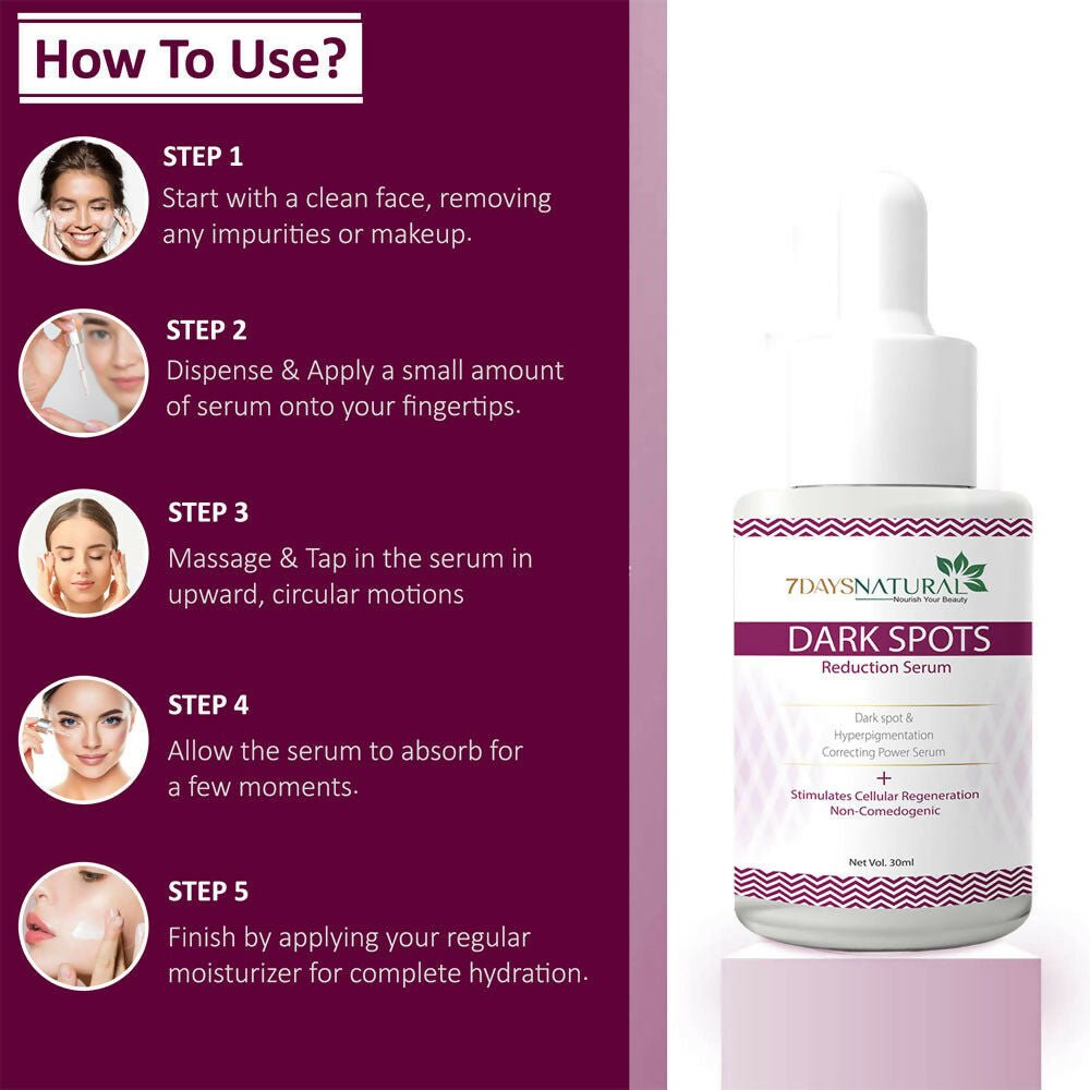 7 Days Dark Spot Reduction Serum - Swadesiicart