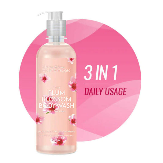 Blossom Kochhar Aroma Magic 3-in-1 Plum Blossom Body Wash | Antioxidant Aromatherapy Body Wash for Soft Skin - Swadesiicart