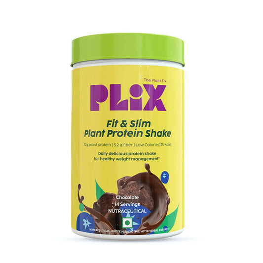 PLIX The Plant Fix Fit & Slim Smoothie Plant Protien Shake Powder - Chocolate | Swadesiicart