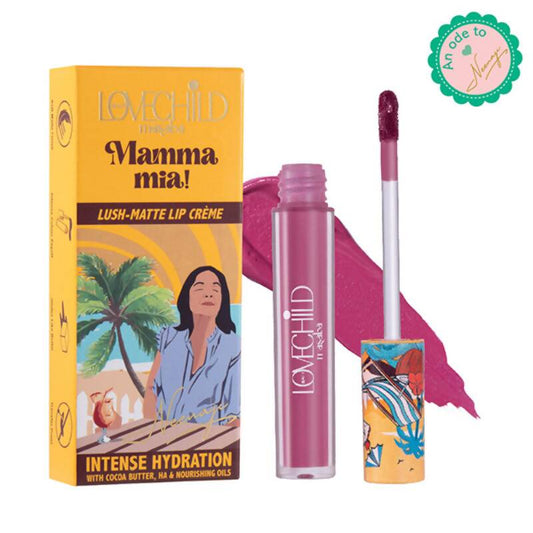 LoveChild By Masaba Gupta Mamma Mia Lush-Matte Lip Creme - Jamun Cooler | Swadesiicart