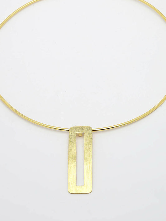NVR Women Gold-Polished Circular Choker Necklace | Swadesiicart