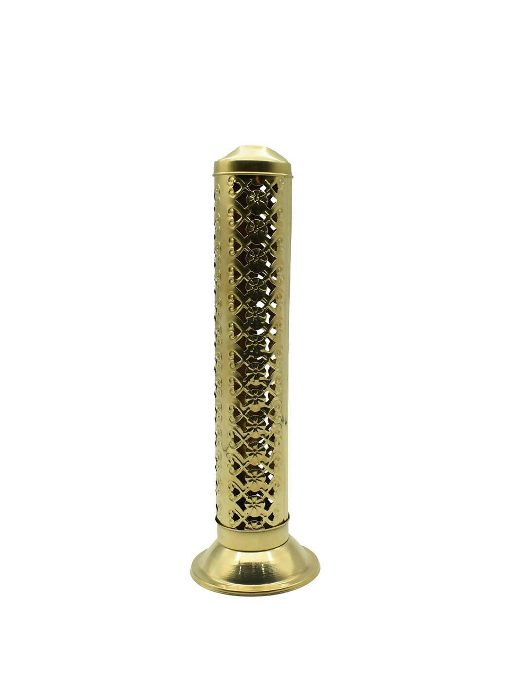 PujaNPujari Gold Toned Textured Agarbatti Incense Sticks Holder Stand | Swadesiicart