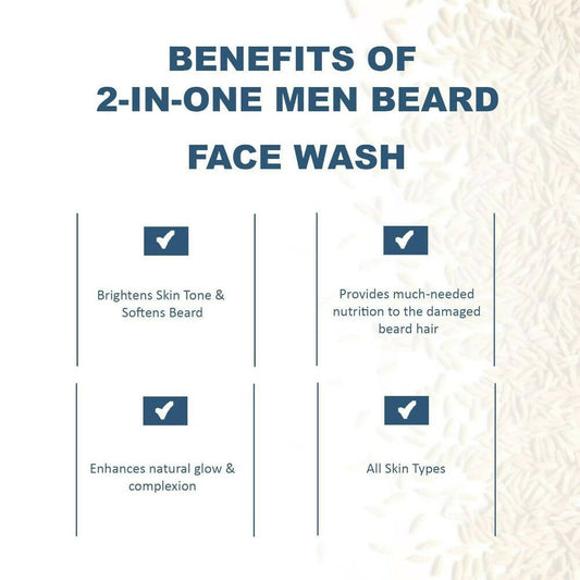 Glamveda 2 In 1 Beard Face Wash - Swadesiicart